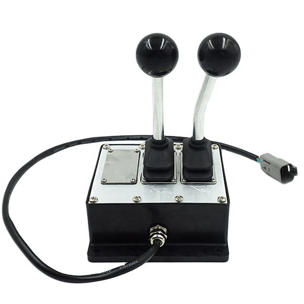 Single axis joystick with 3 grips